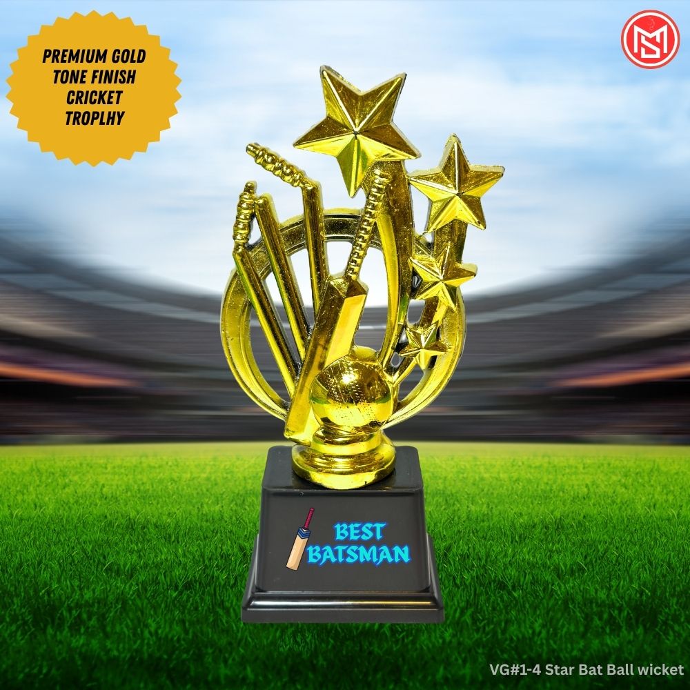 Premium Plastic Gold Cricket Trophy