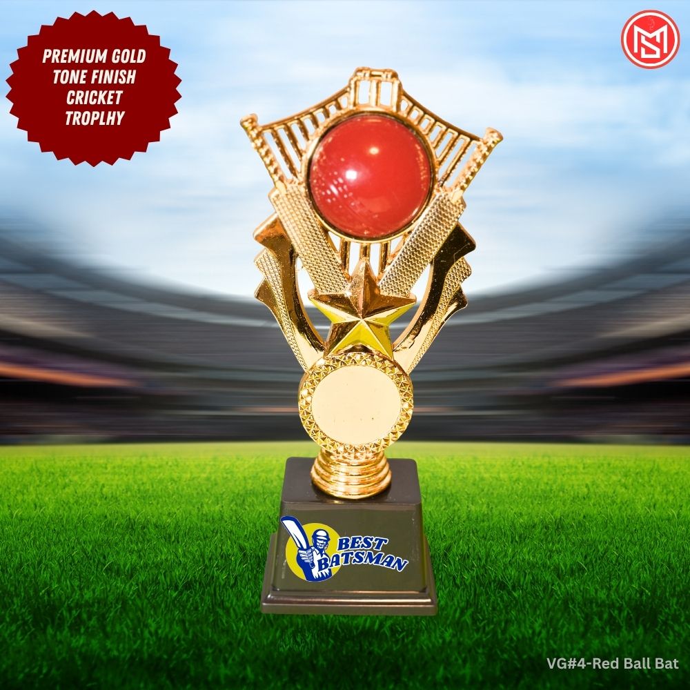 Premium Plastic Gold Tone Cricket Trophy
