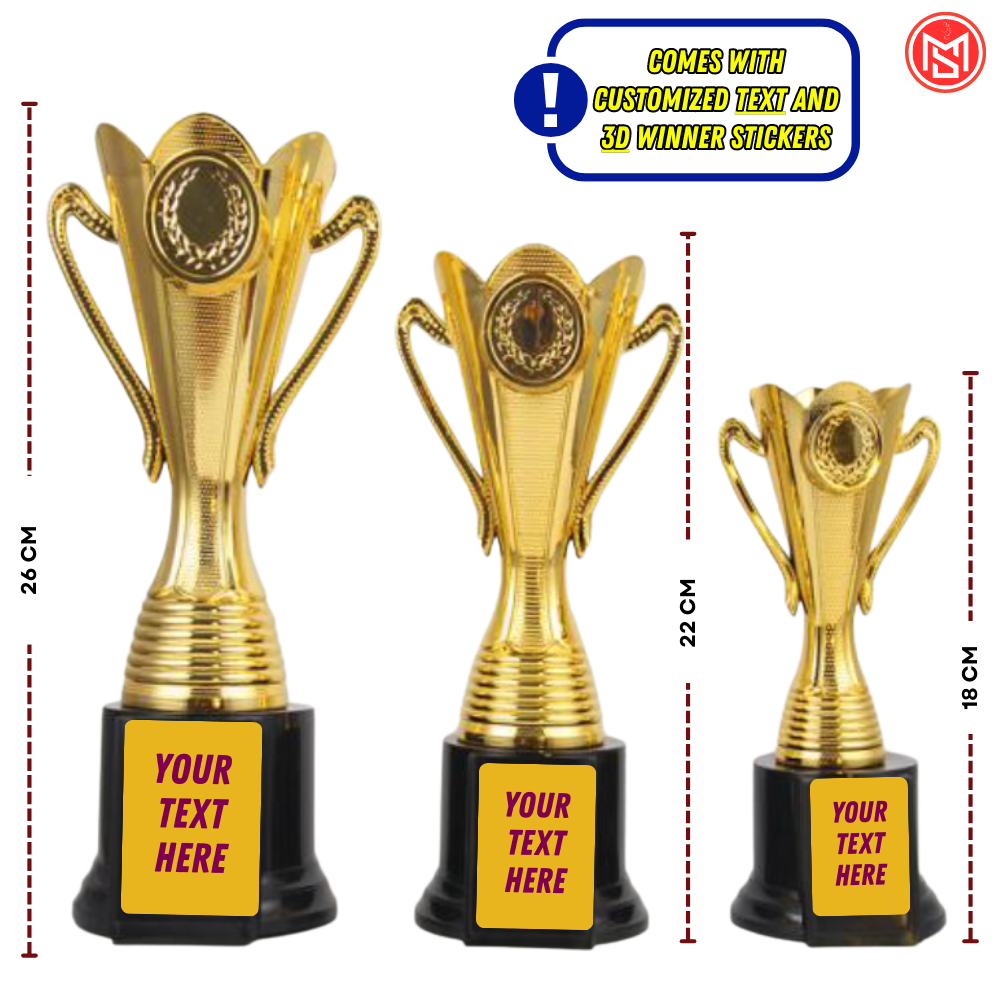 Flower Shape Golden Trophy