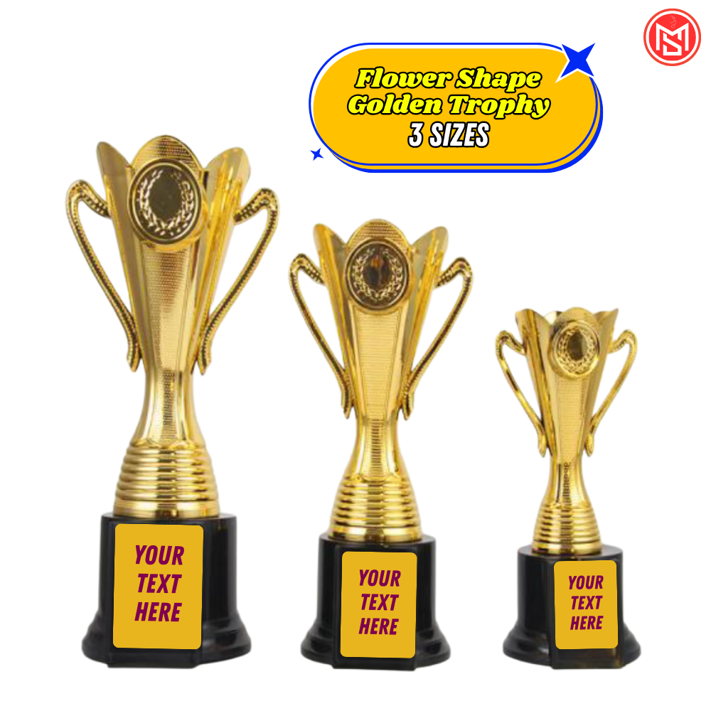 Flower Shape Golden Trophy