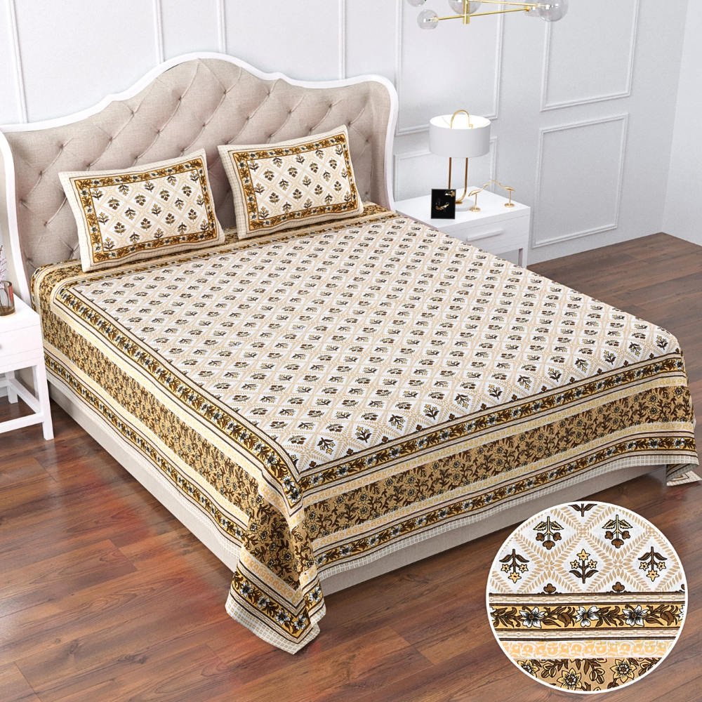 Elegant Printed Bed Sheet Set