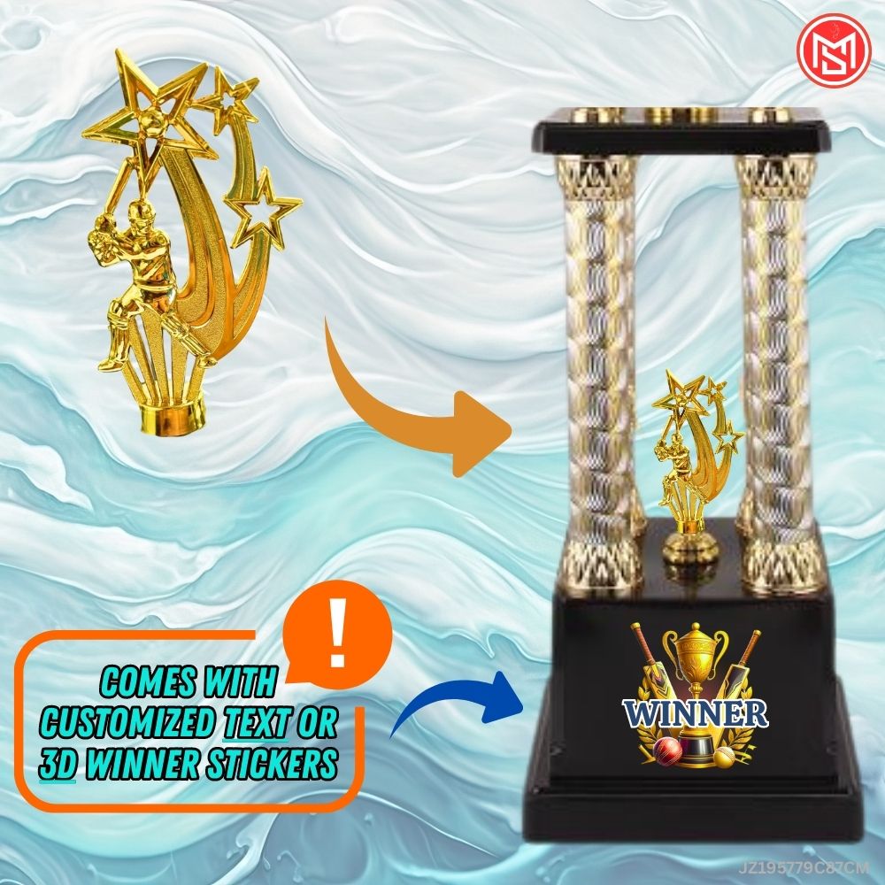 Elegant Grand Cricket Trophy for Champions