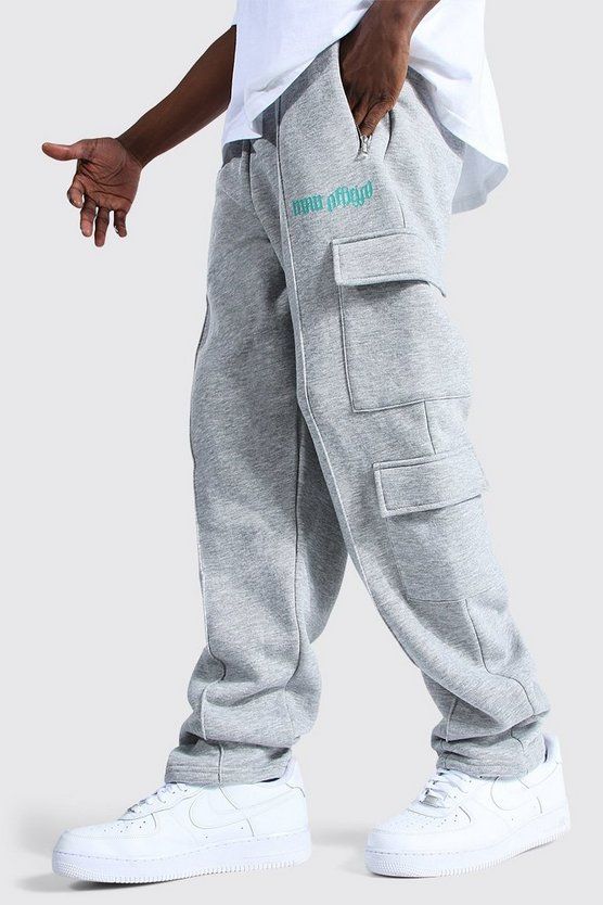 Grey Cargo Sweatpants