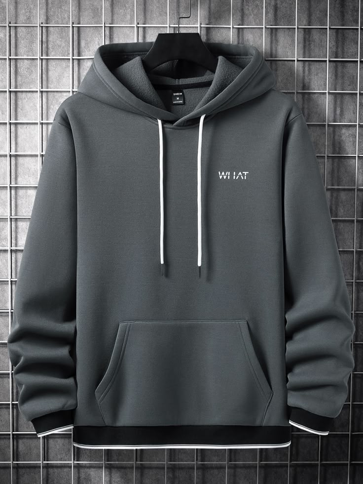 Gray Casual Hoodie