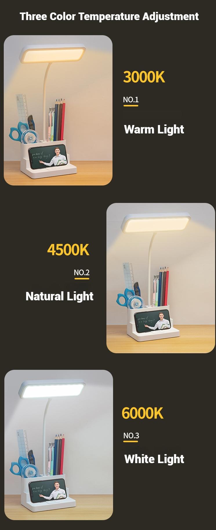 1228B LED Desk Lamp with Pen Holder