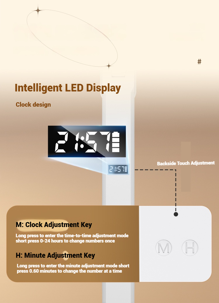 1319A  LED Desk Lamp with Clock