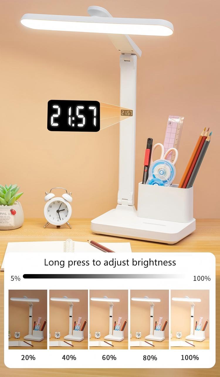 1313 LED Desk Lamp with Clock