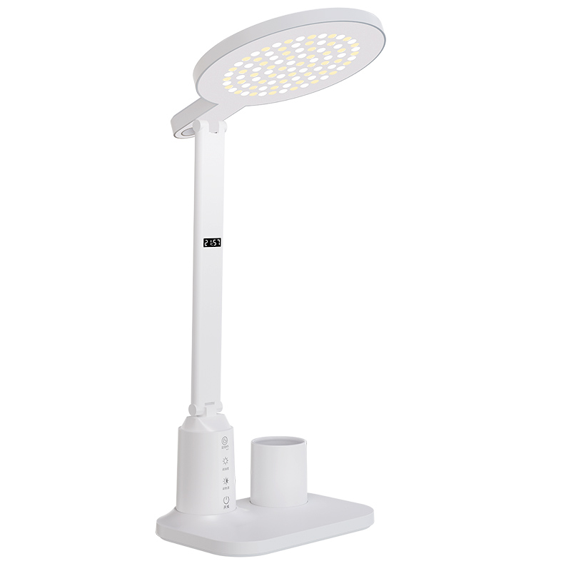 1516A LED Desk Lamp with Pen Holder and Clock