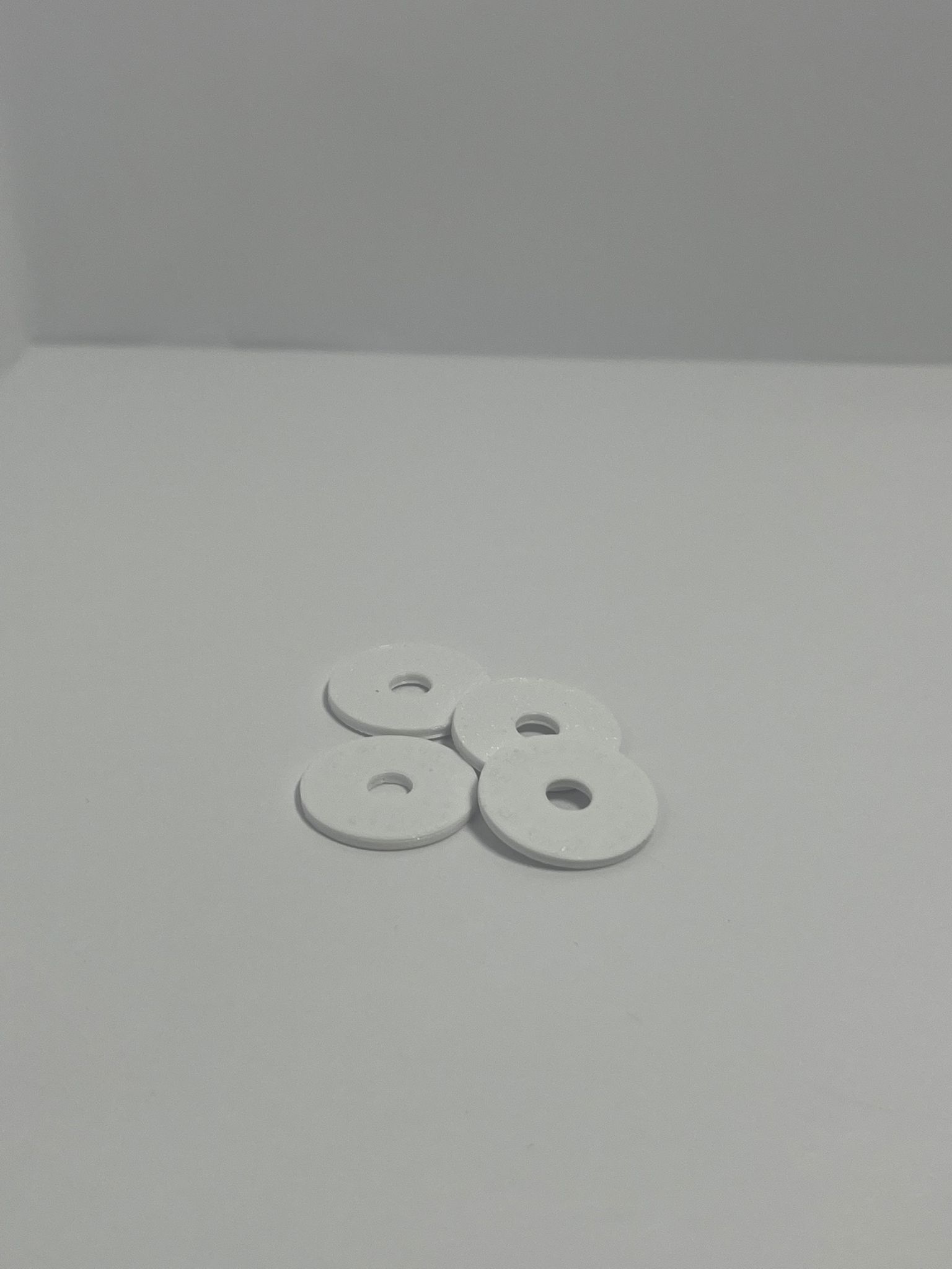 Arandelas de plástico blanco