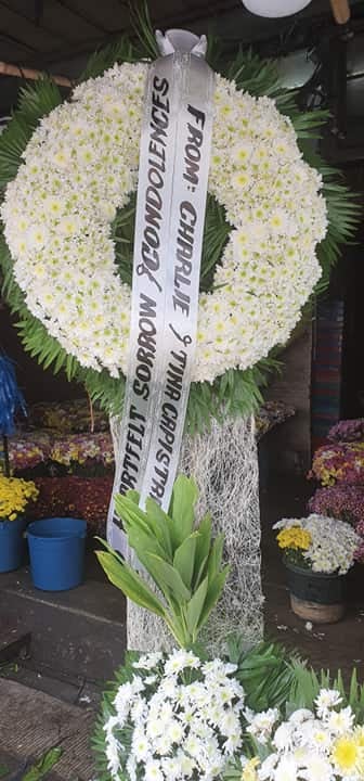 White Funeral Wreath