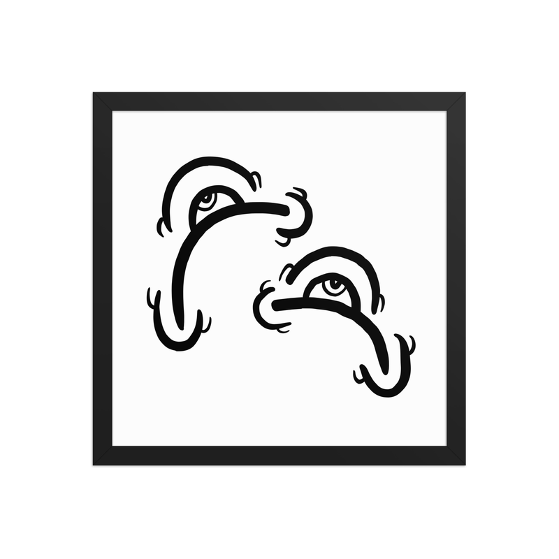 Emil Oscar Sort Hvidt Print