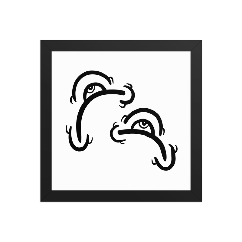 Emil Oscar Sort Hvidt Print