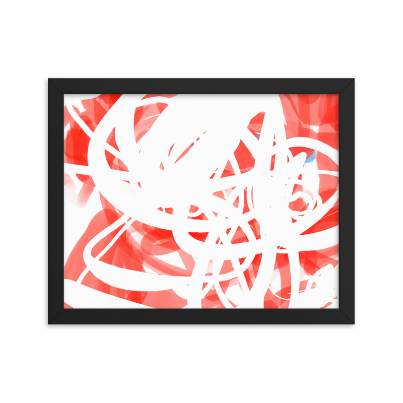 Framed photo paper poster