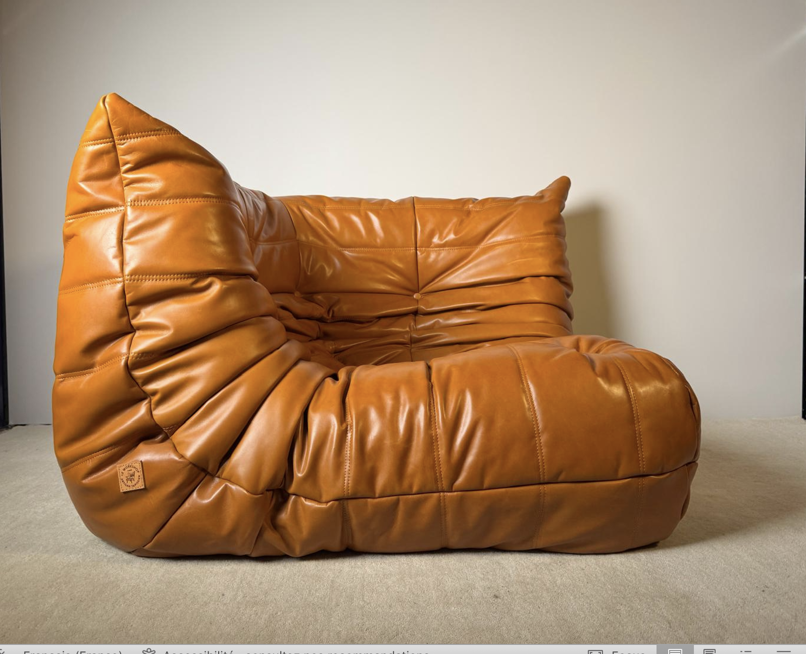 Canapé d'angle Togo par Michel Ducaroy pour Ligne Roset années 70's