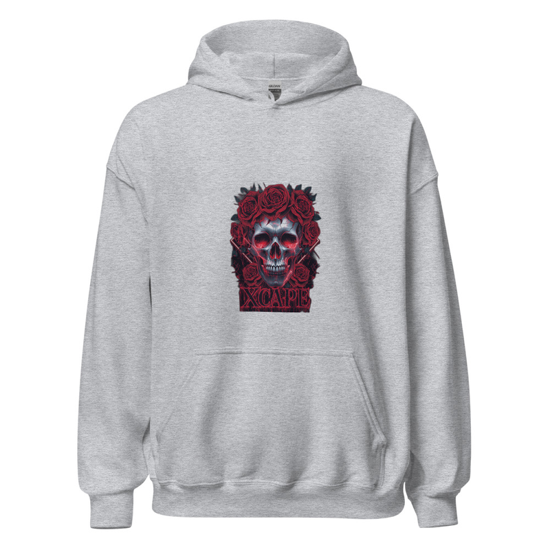 XCAPE Gothic Skull Roses Hoodie