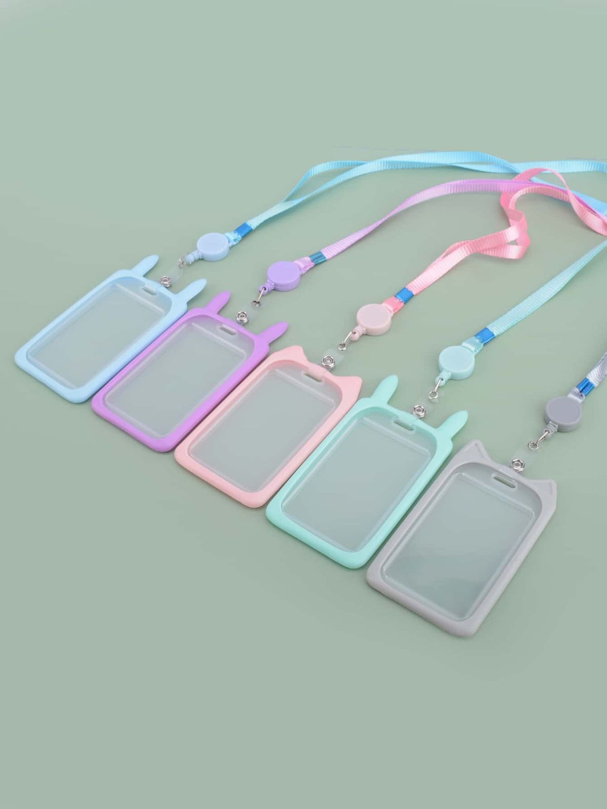 Cute Cat Ear ID Badge Holders