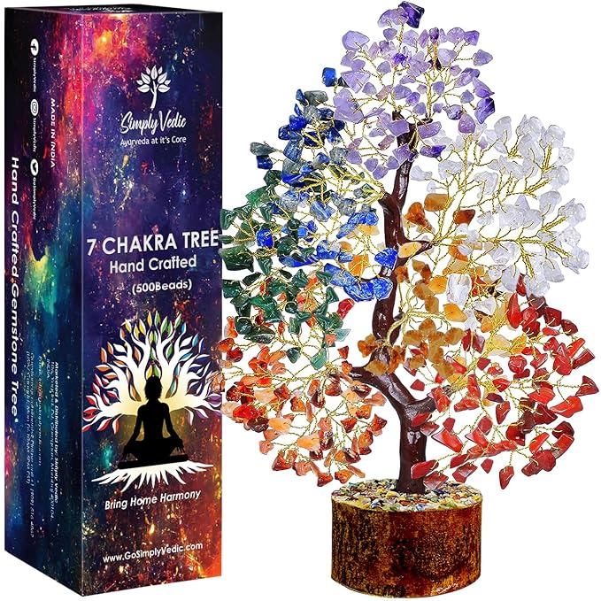 7 Chakra Gemstone Tree with Incense Sticks