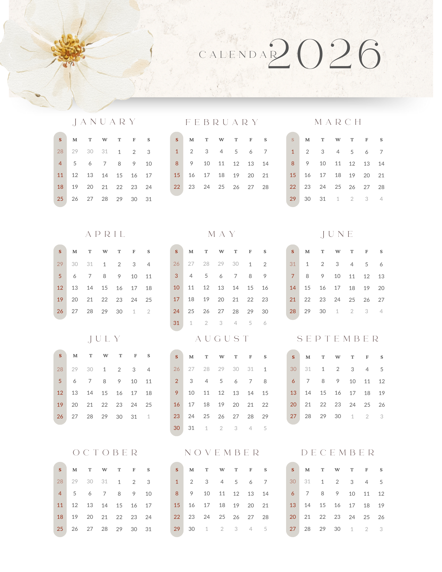 2026 Customizable Digital Planner