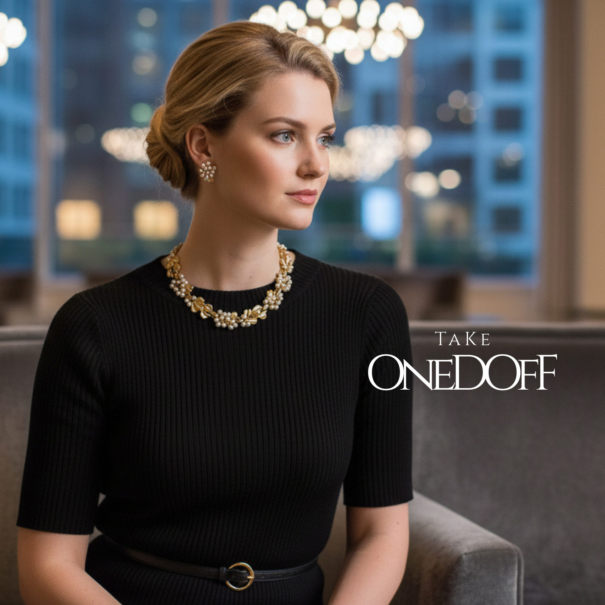 Collier en perles et cristaux