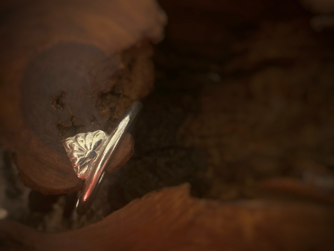 Decorative Silver Ring - Size Q