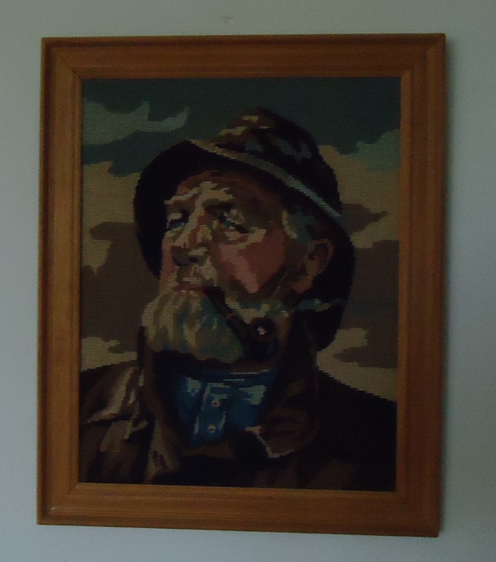 Tableau brodé de marin