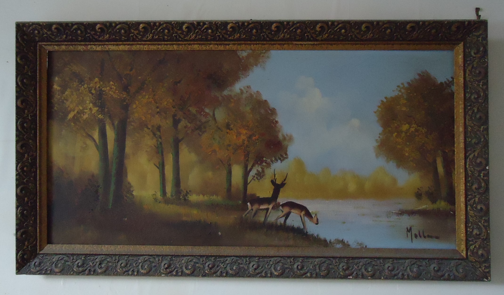 Tableau de cerfs dans la forêt