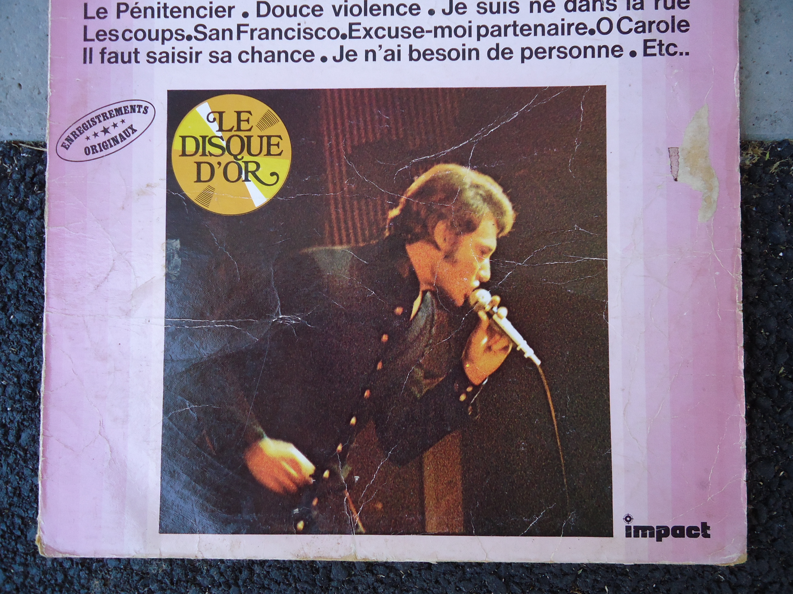 Disque vinyle 'Le Disque d'Or' de Johnny Hallyday