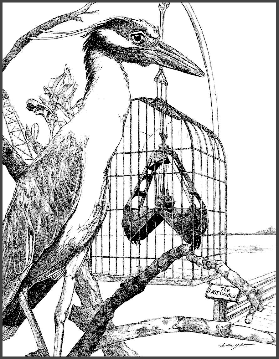 Print of Original Drawing, The Last Dredge