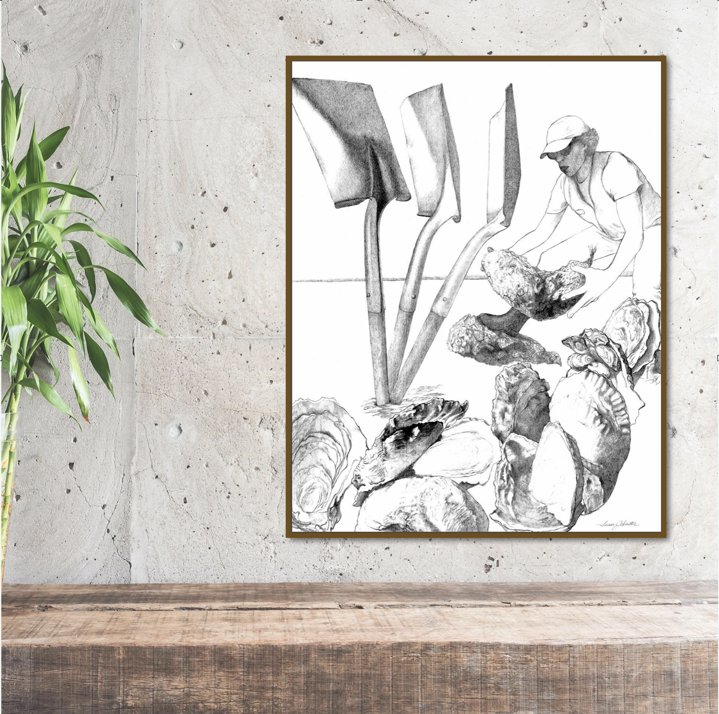 Original Drawing by Susan Johnston, "Locating the Tidal Zone"