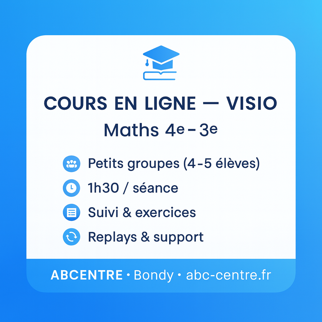 Cours de maths en ligne — visioconférence