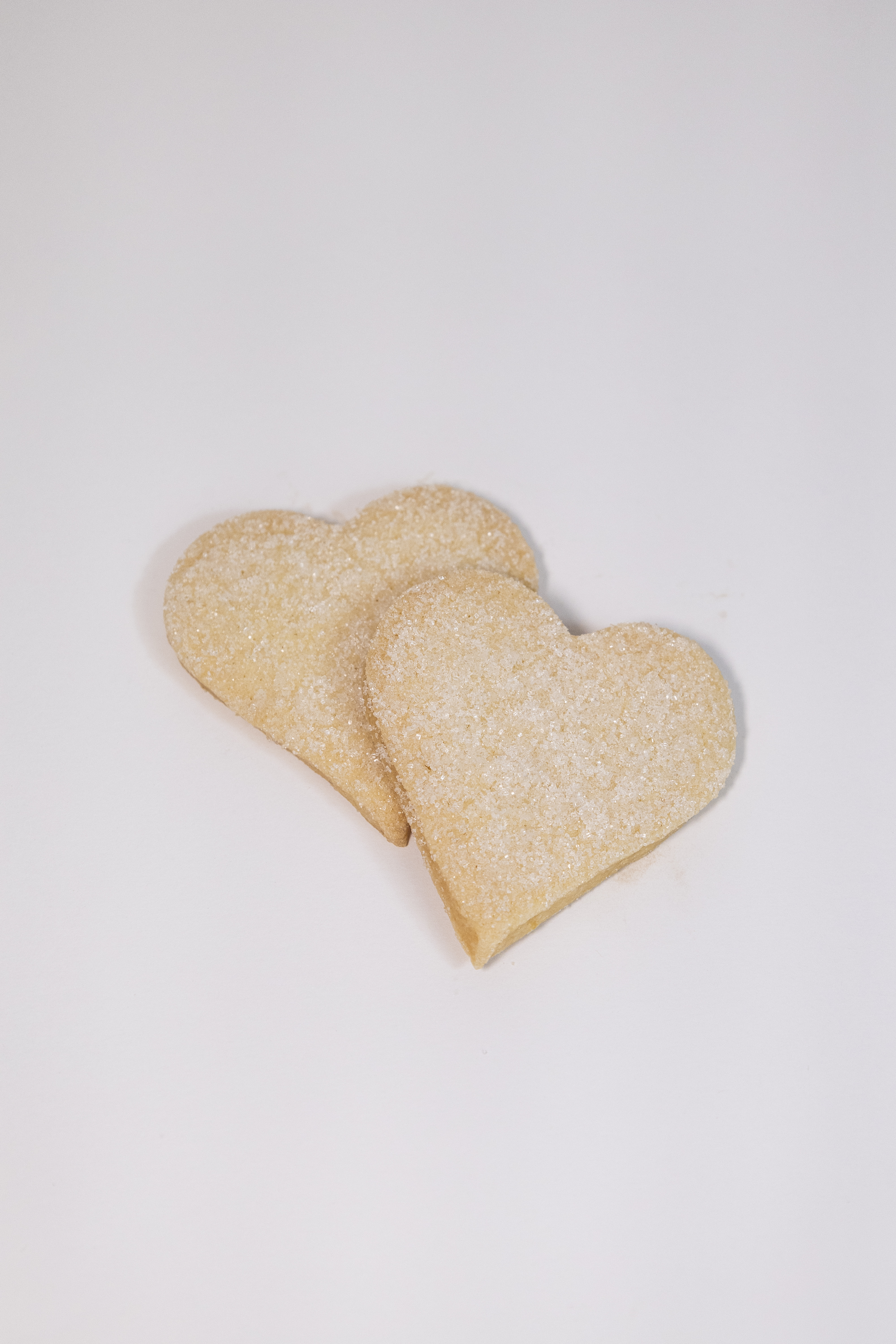 Heart-shaped sugar cookies