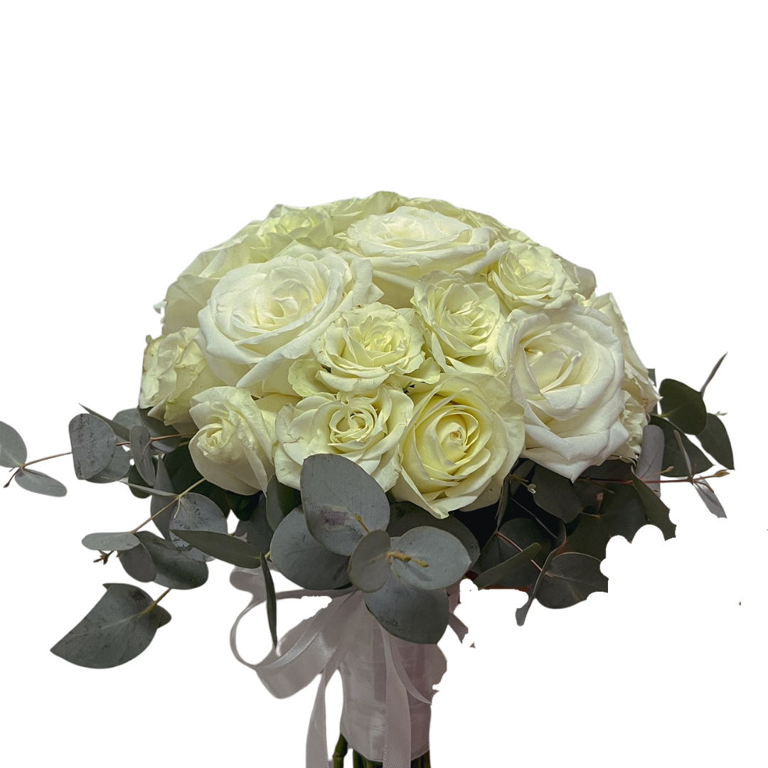 Elegant White Rose Bouquet