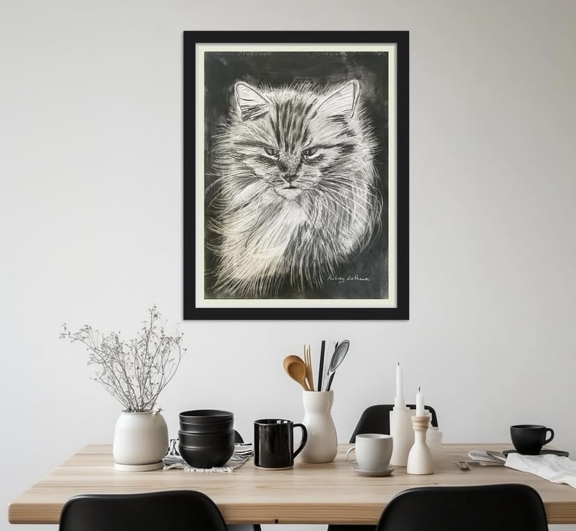 Le chat concentré