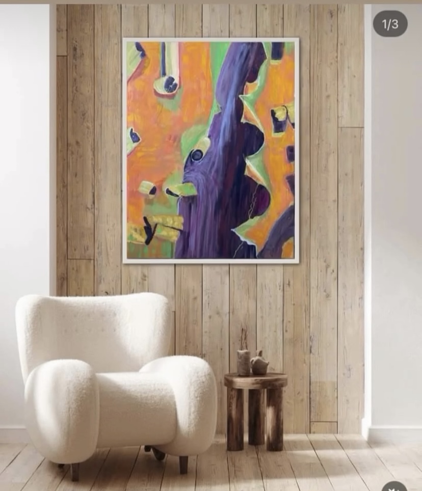 L'écorce d'arbre orange