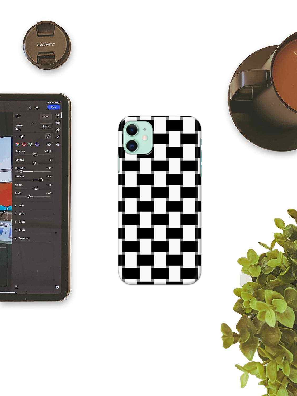 Geometric Black and White Phone Case