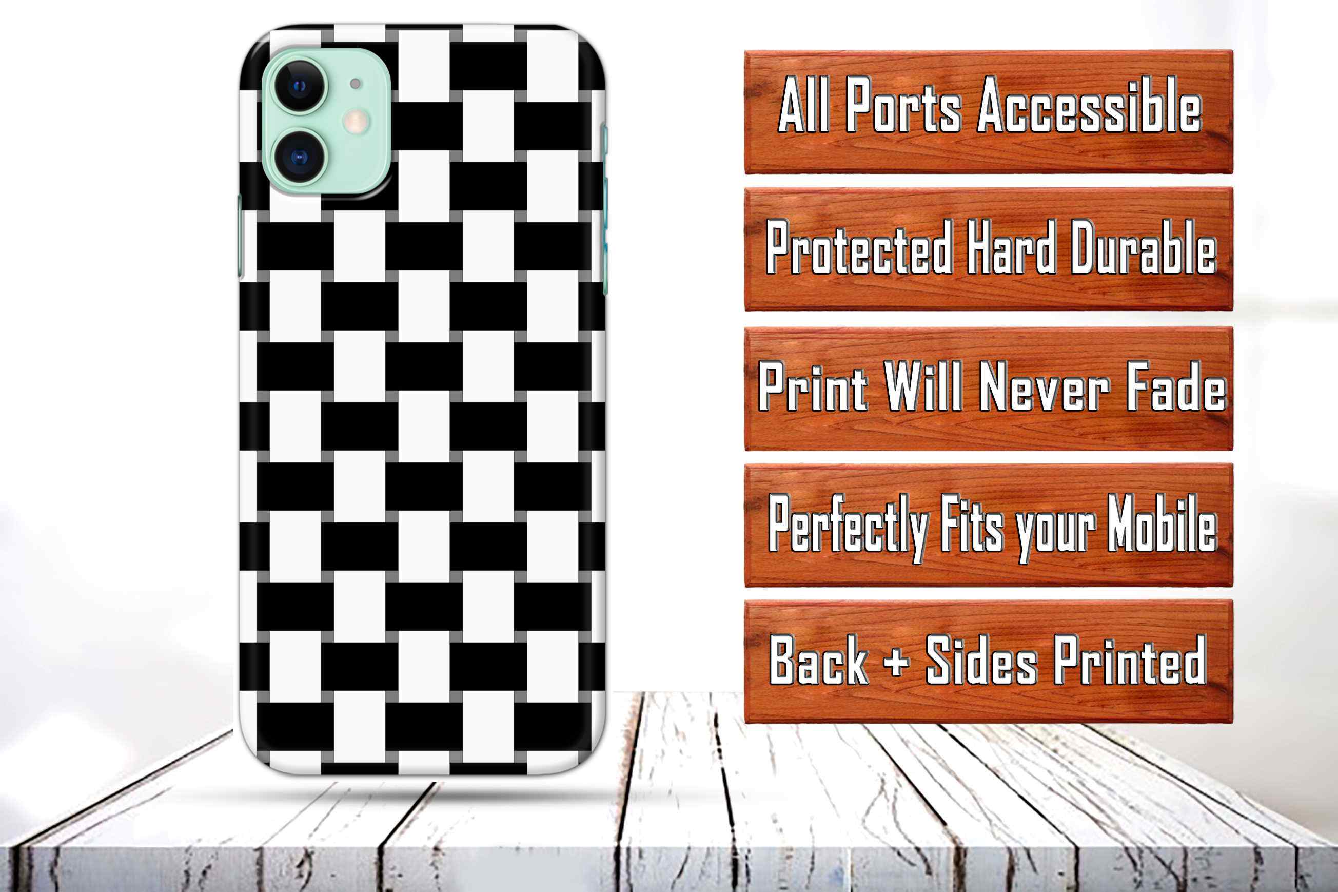 Geometric Black and White Phone Case