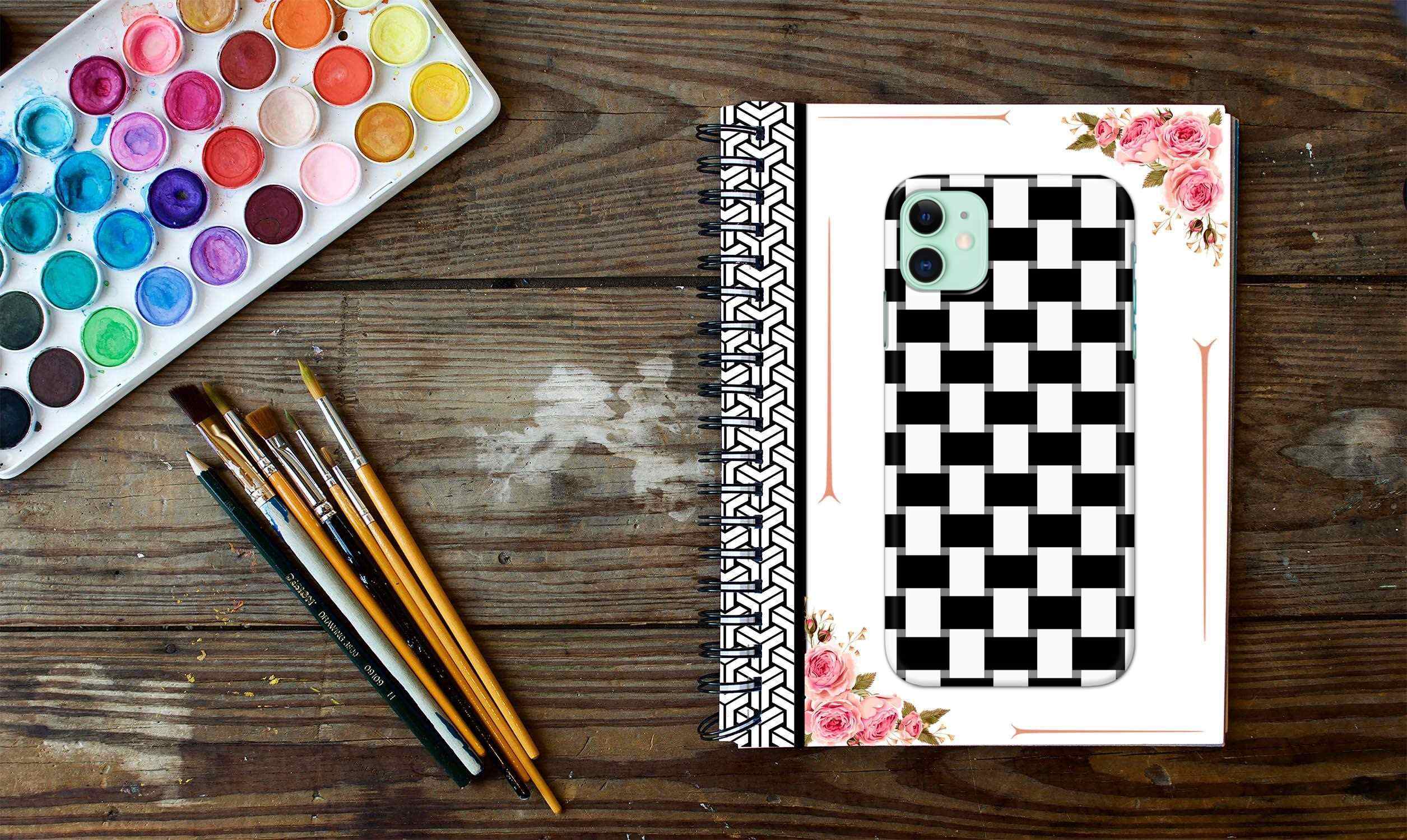 Geometric Black and White Phone Case