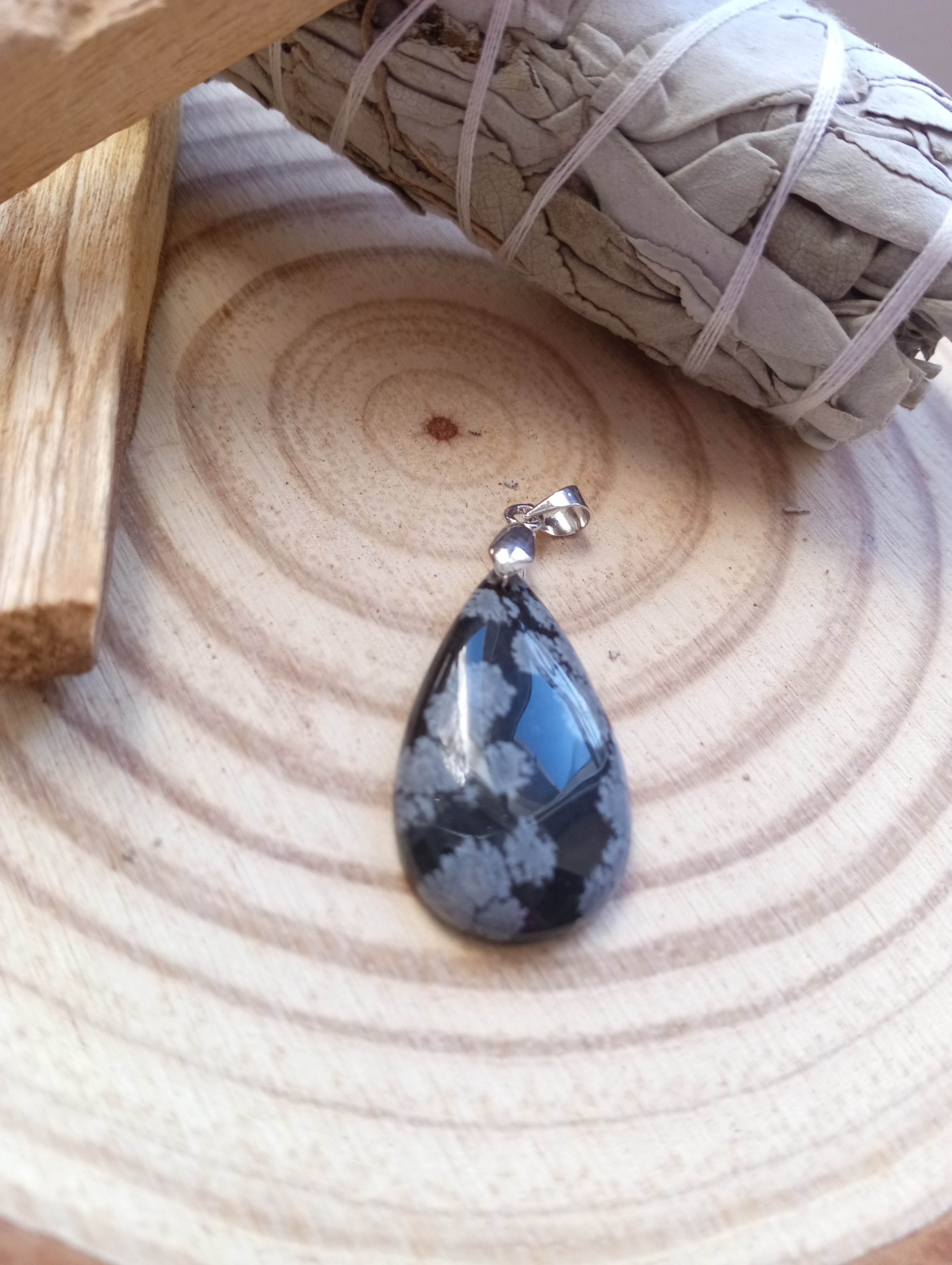 Obsidienne flocon de neige 