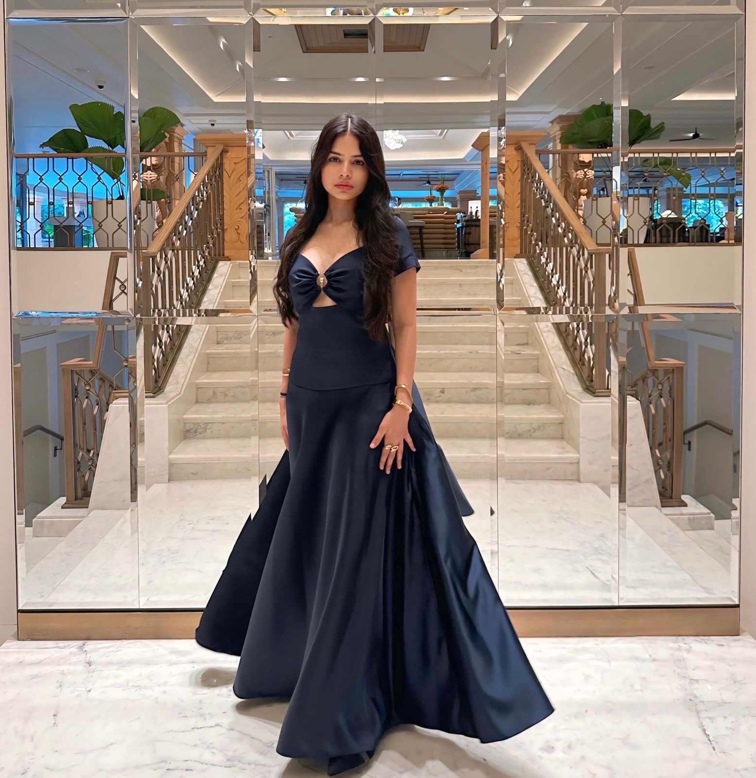 Azure navy blue dress