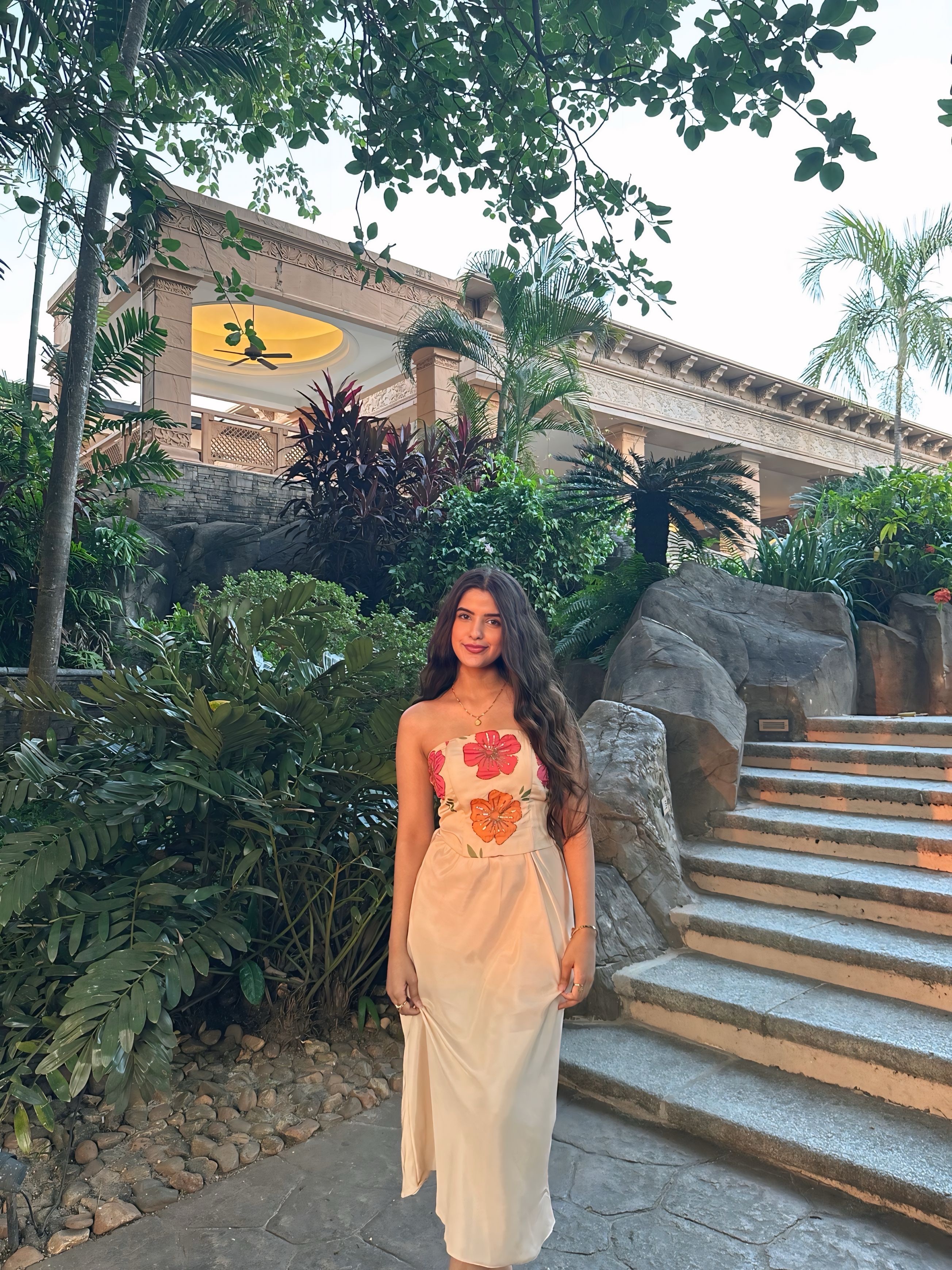 Floral embroidered corset