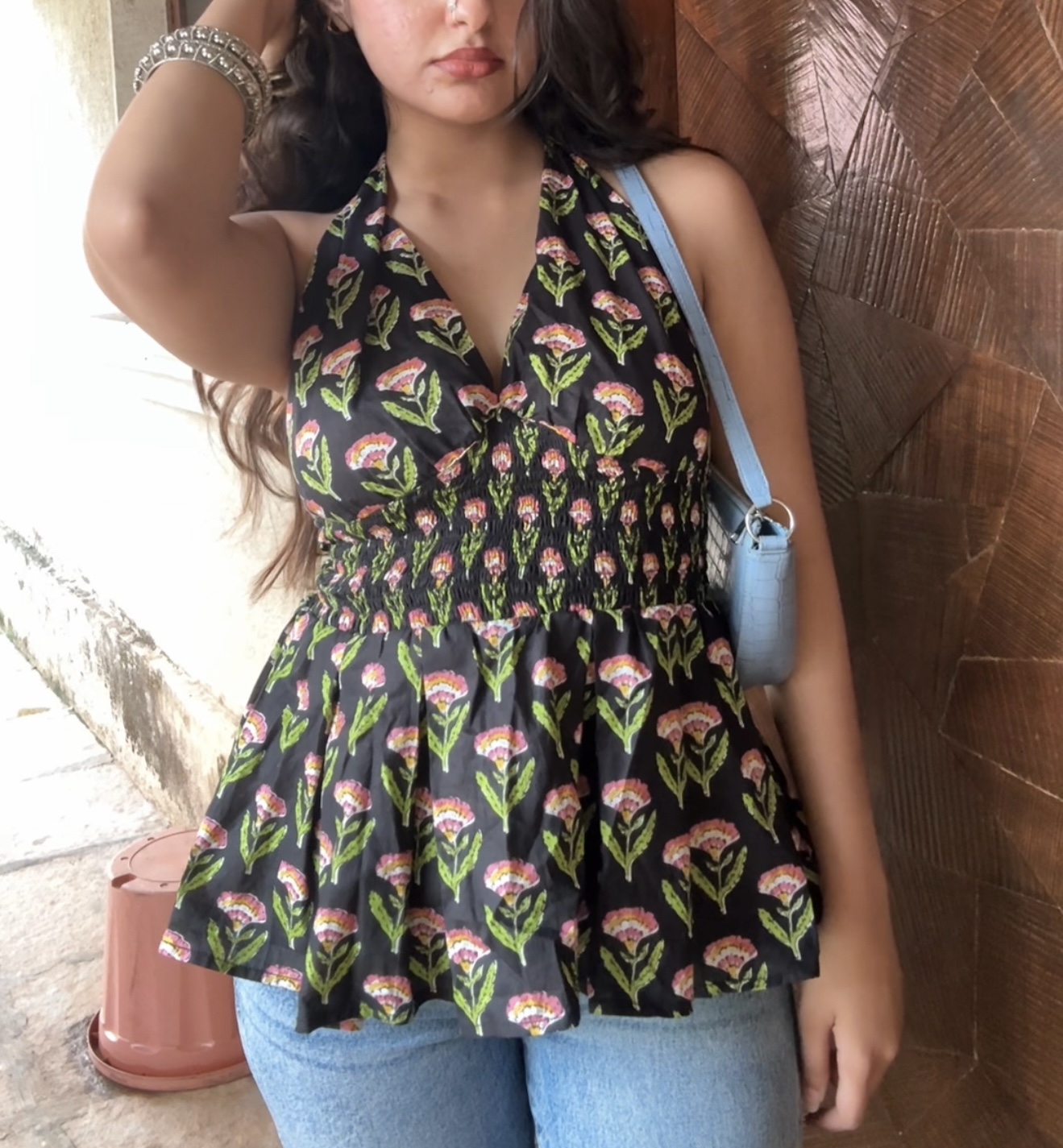 Halter Tie back Top [Black]