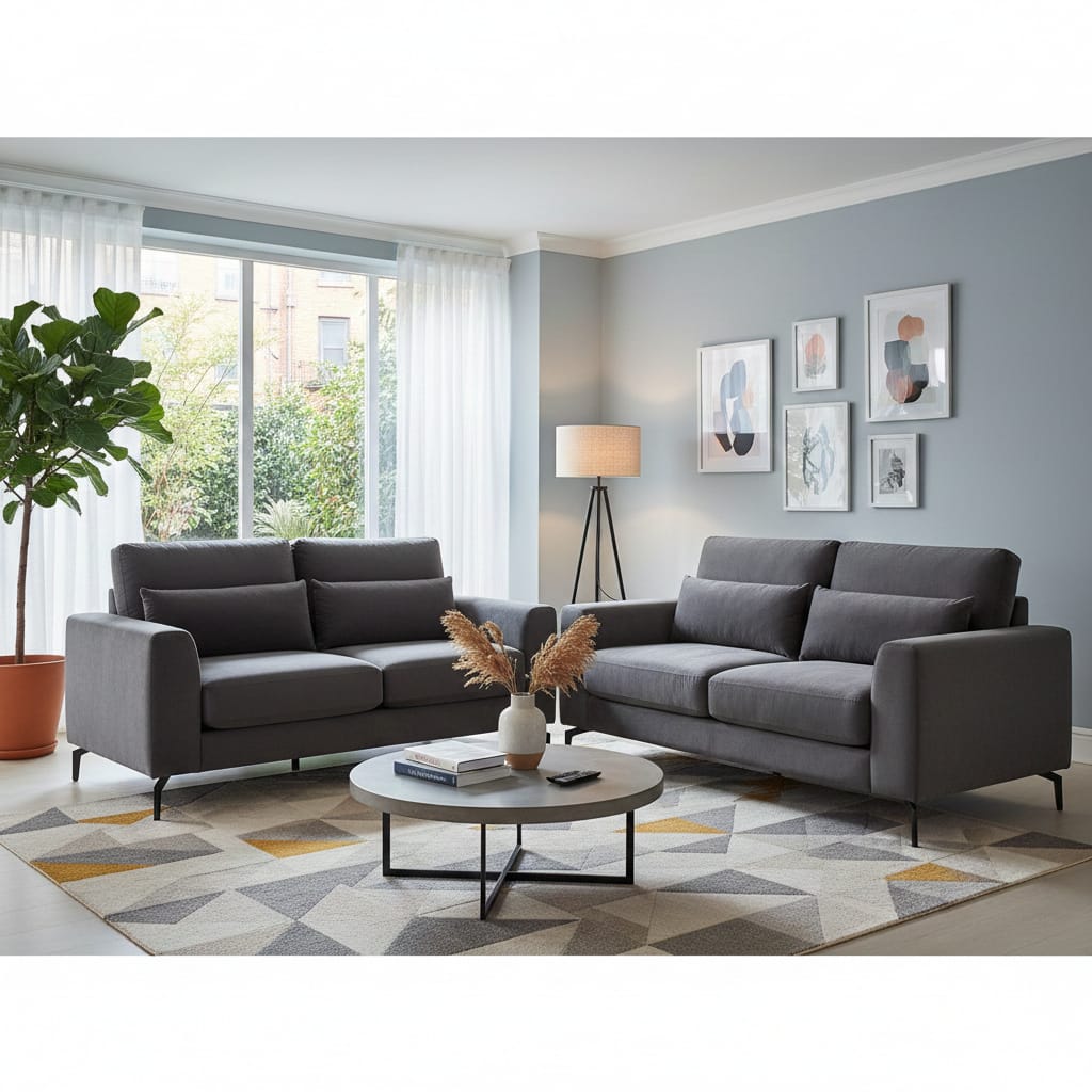 Leeroy ( 3+2 Seater Fabric Sofa )