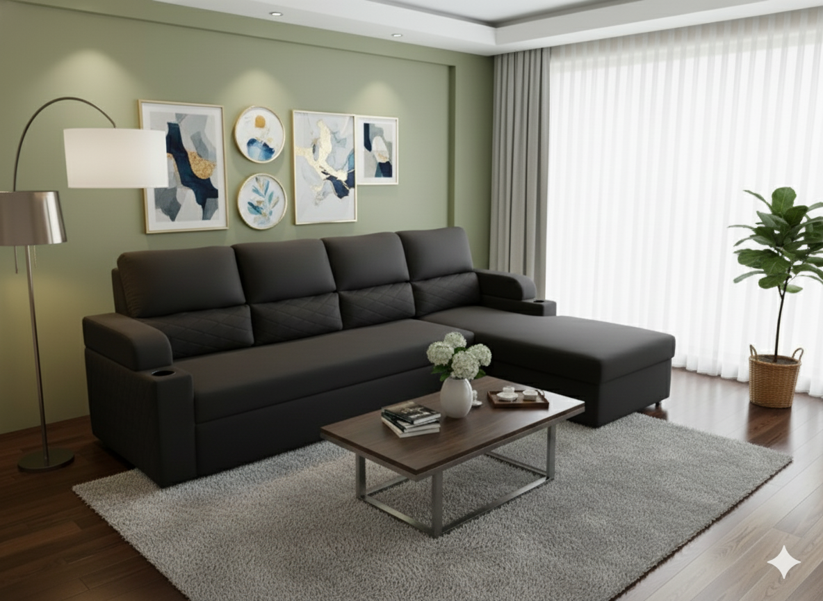 Soft Lux  ( 3+Lounger Fabric Sofa )