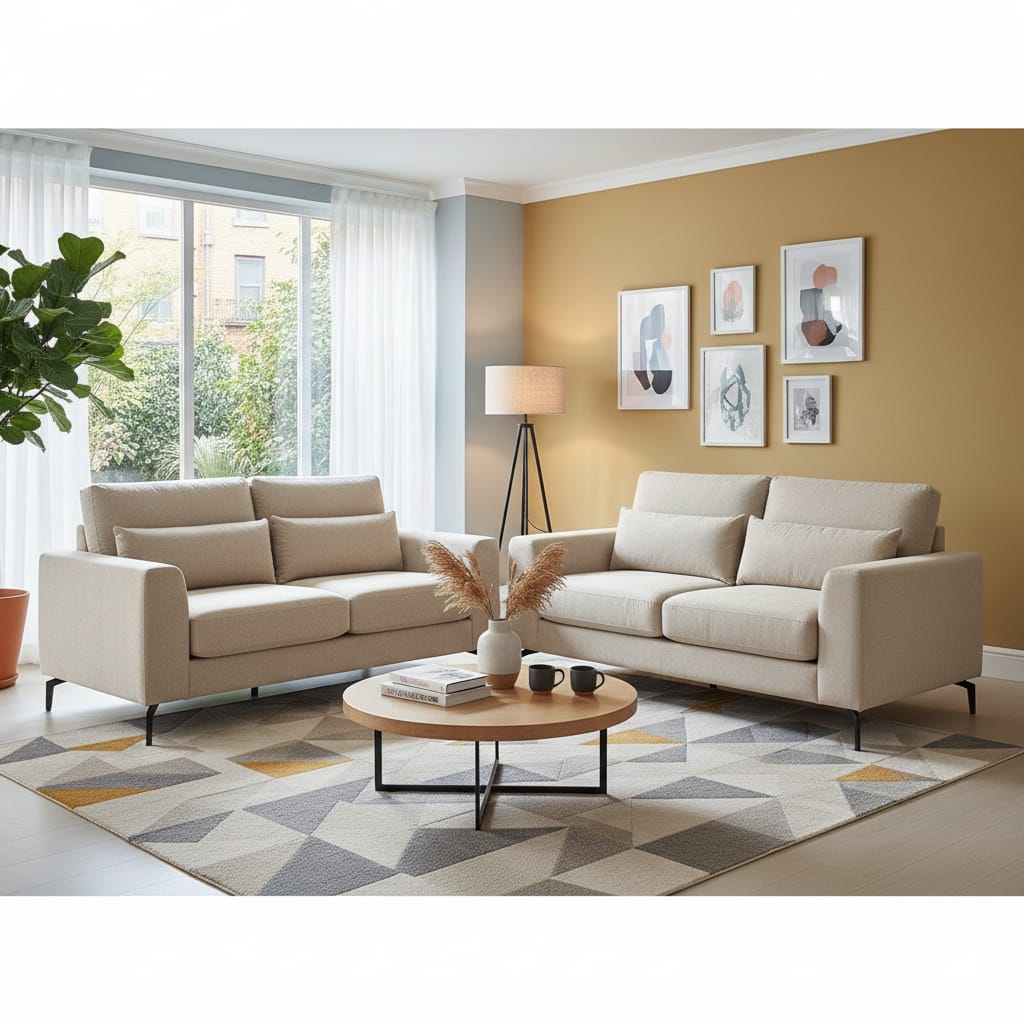 Leeroy ( 3+2 Seater Fabric Sofa )