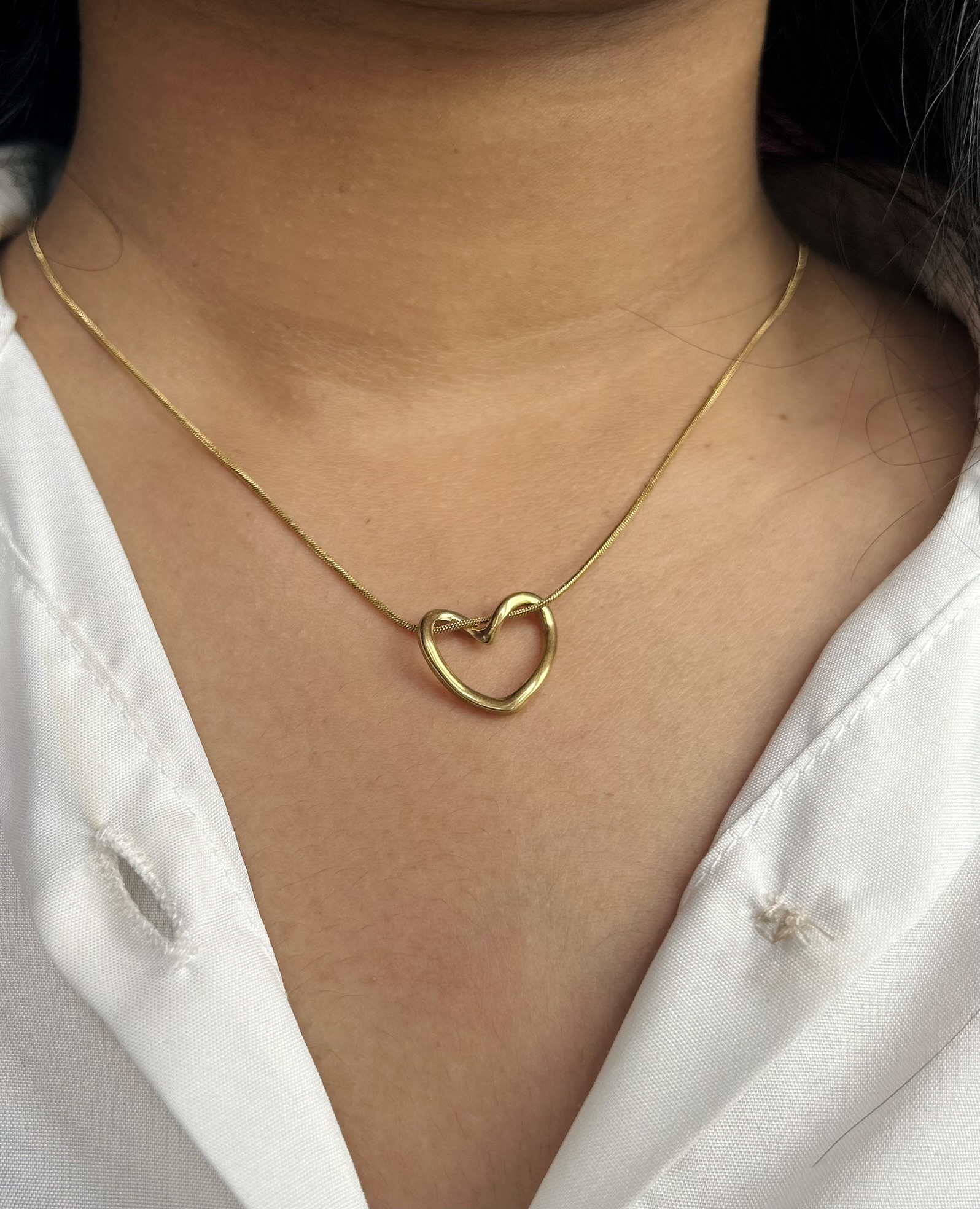 Gold Heart Pendant Necklace