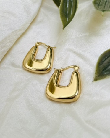 Gold Geometric Hoop Earrings