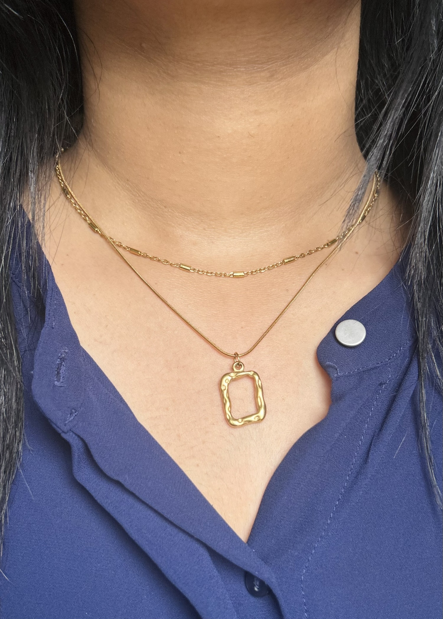 Gold Plated Layered Necklace Set