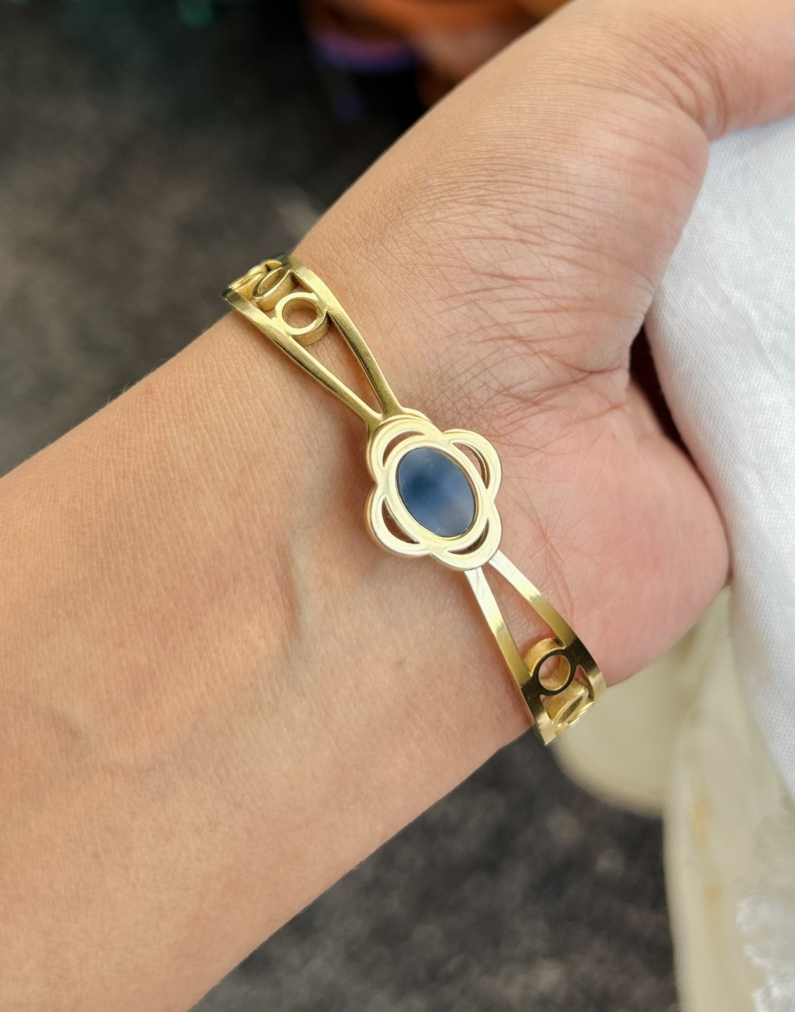 Gold Plated Floral Inspired Bracelet