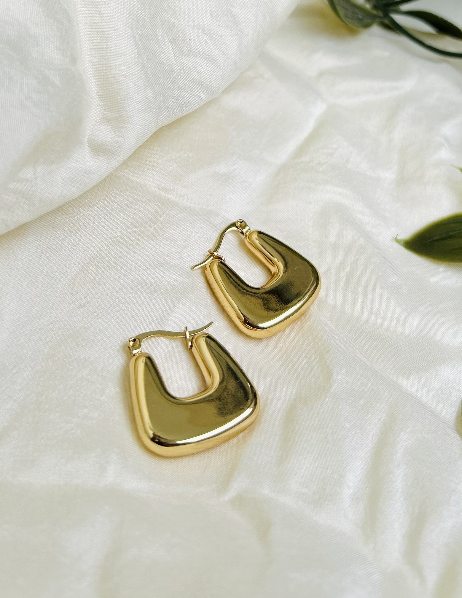 Gold Geometric Hoop Earrings