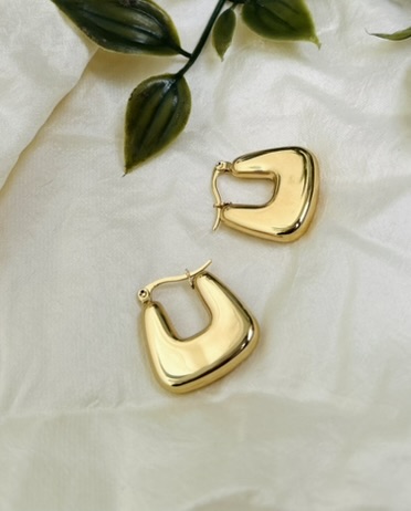 Gold Geometric Hoop Earrings